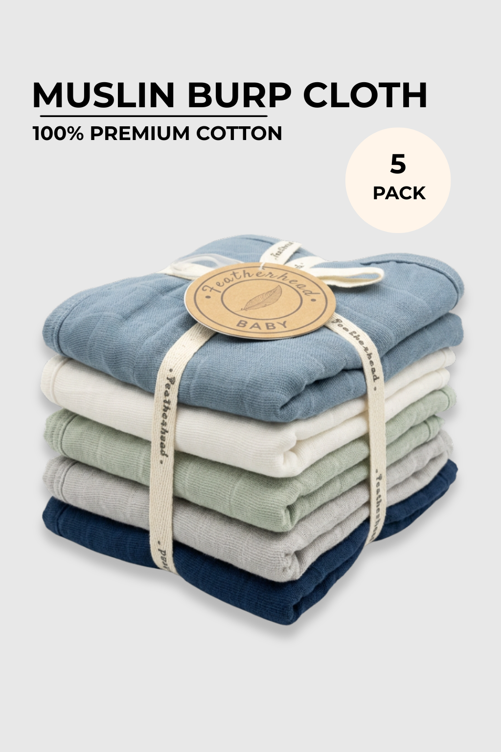Burp Cloth Pack Of 5 - FB-08460