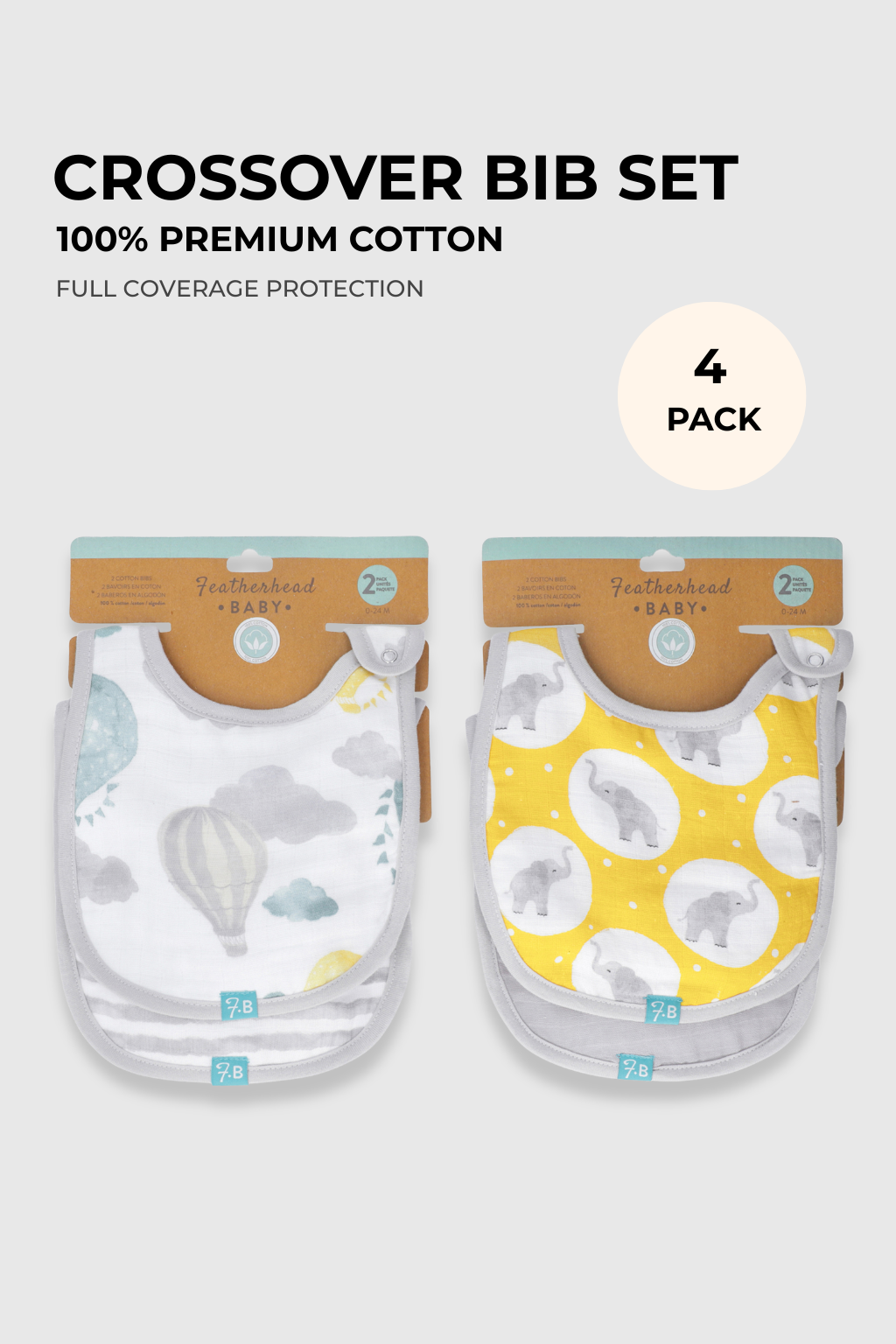 Cross-over Bib Pack Of 4  - FB-08106