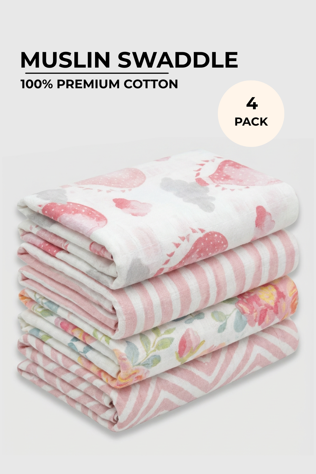 Swaddle Blanket Pack Of 4 - FB-07051