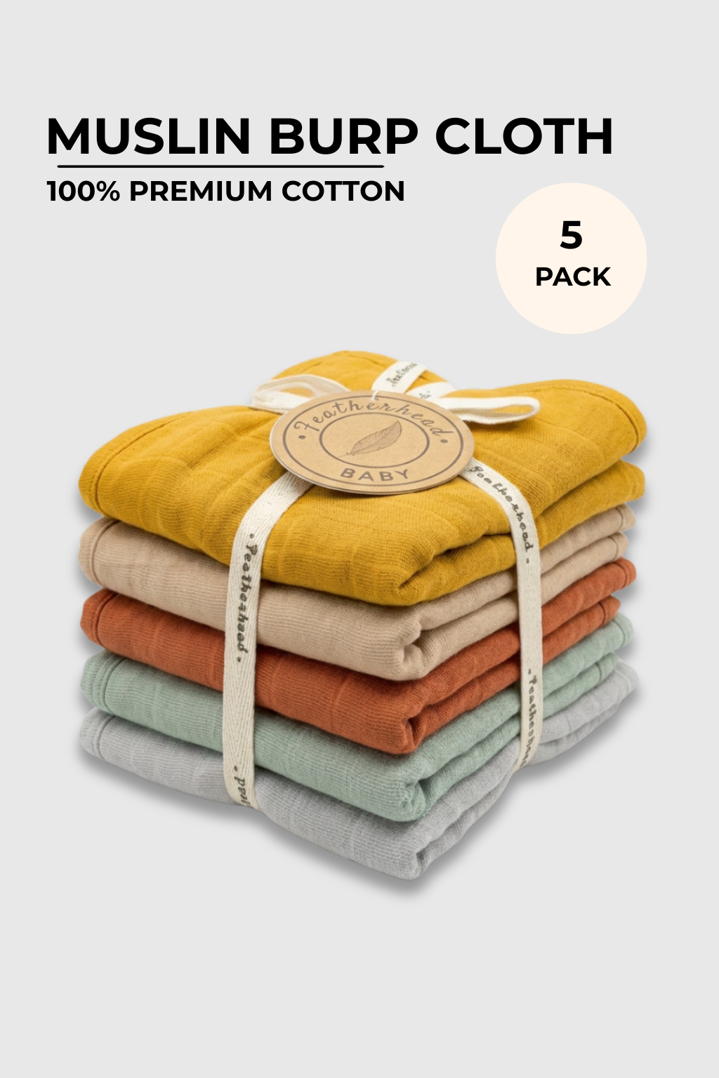 Burp Cloth Pack Of 5 - FB-08462