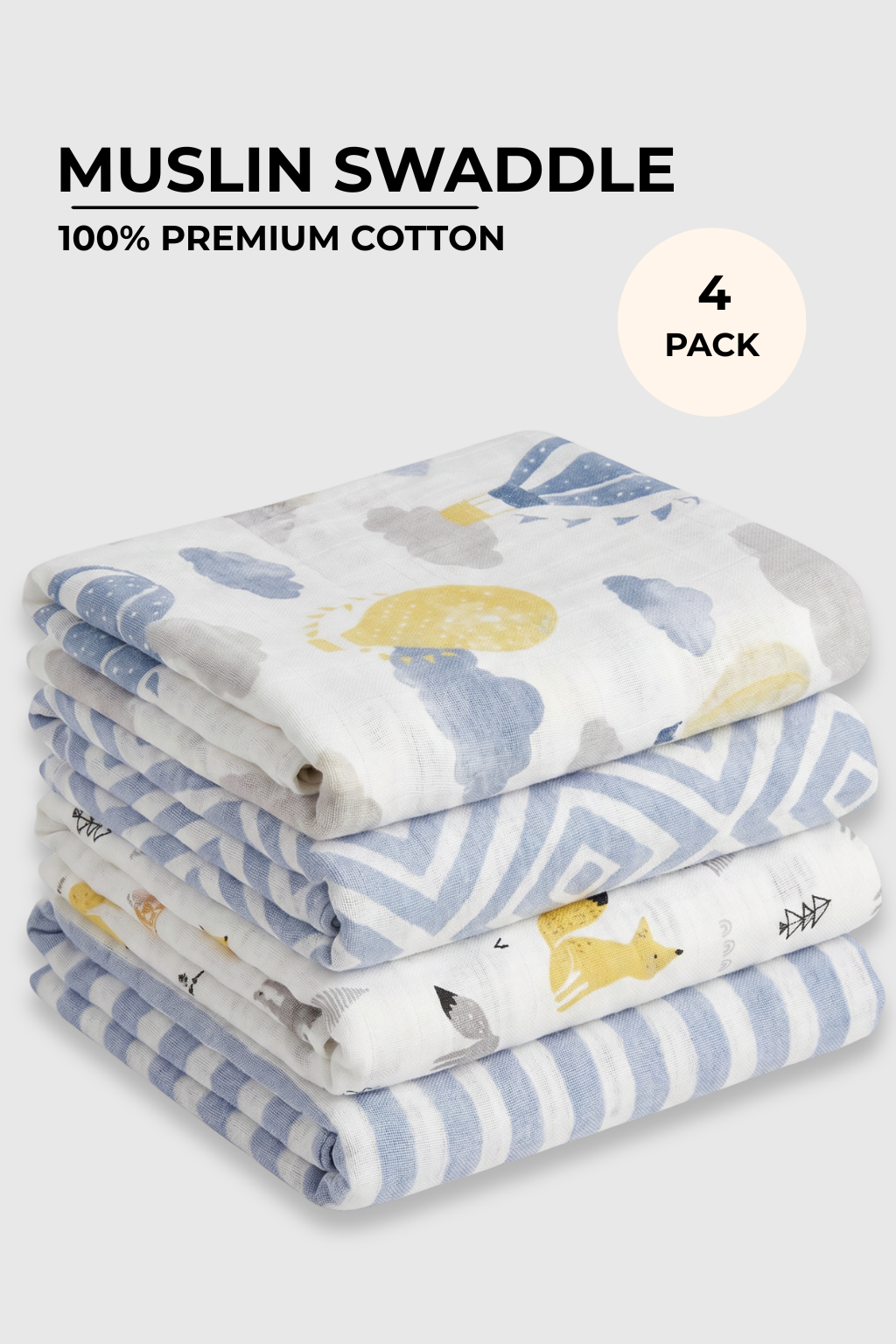 Swaddle Blanket Pack Of 4 - FB-07050