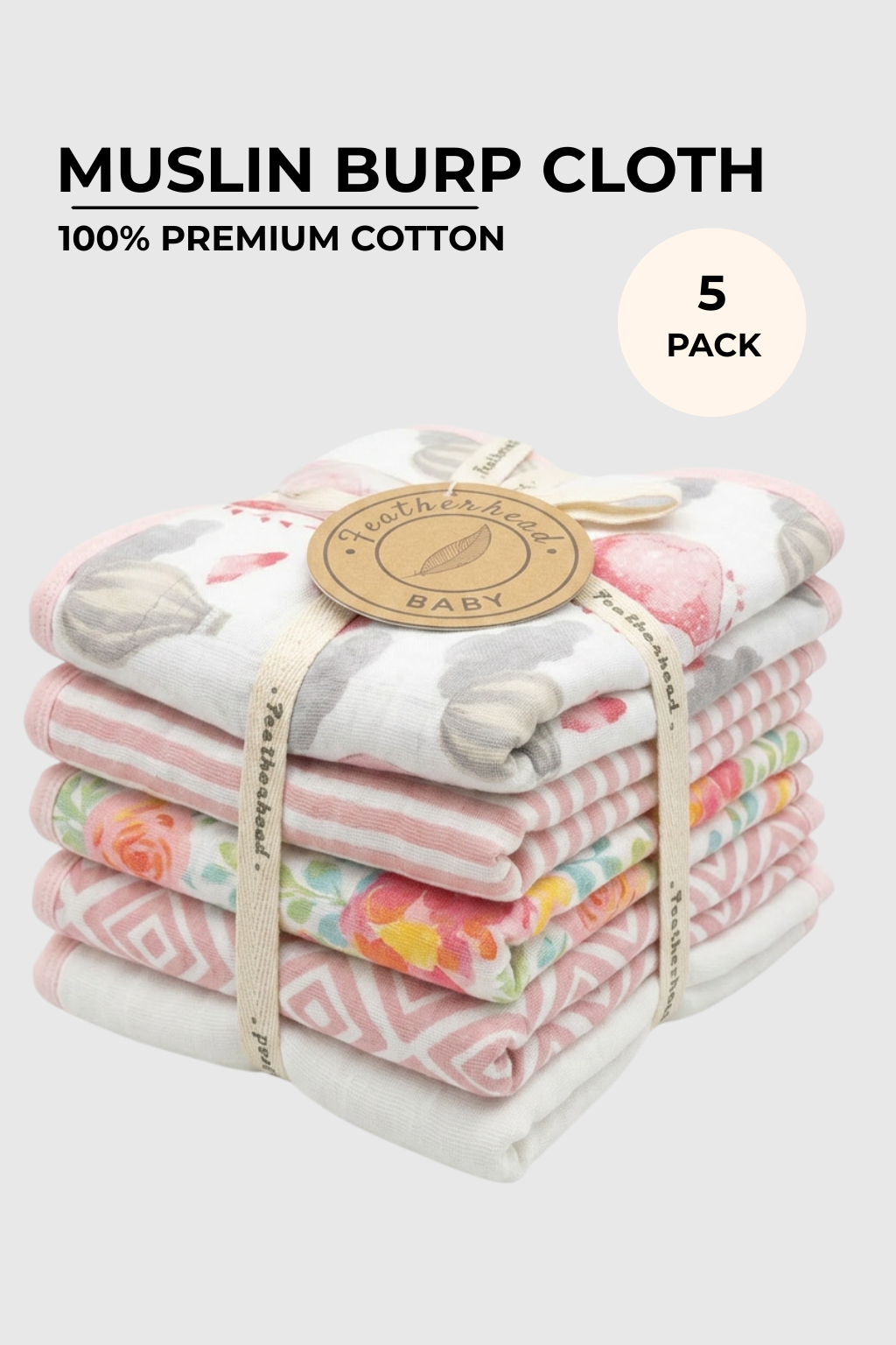 Burp Cloth Pack Of 5 - FB-08051