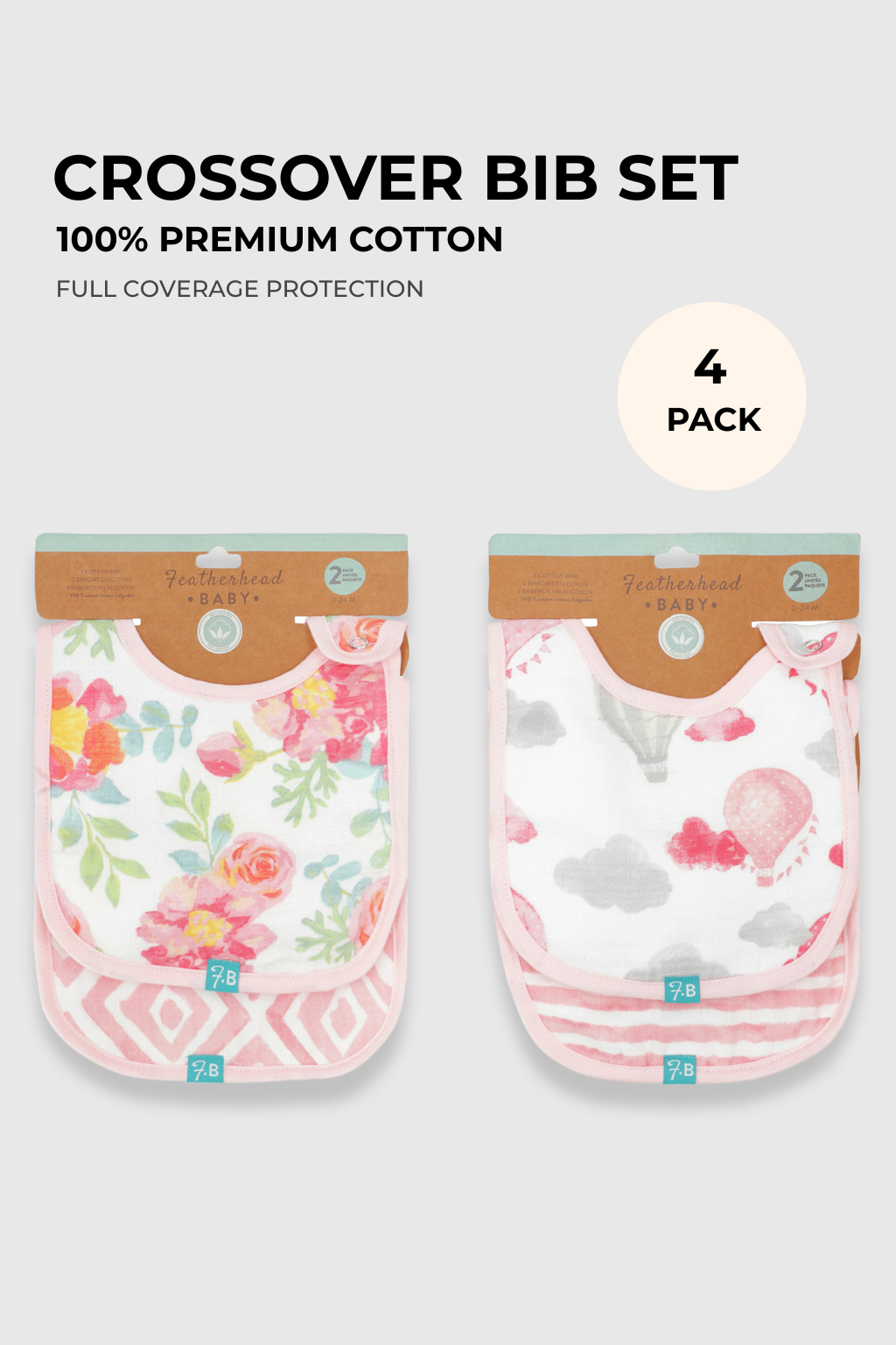 Cross-over Bib Pack Of 4 - FB-08105