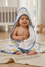 Terry Hooded Towel With 4 Wash Cloths - FB-07510
