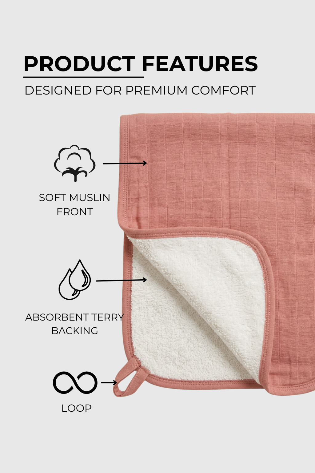 Burp Cloth Pack Of 5 - FB-08461