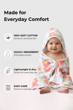 Terry Hooded Towel With 4 Wash Cloths - FB-07511