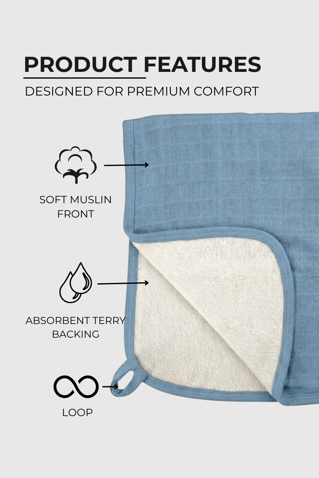 Burp Cloth Pack Of 5 - FB-08460