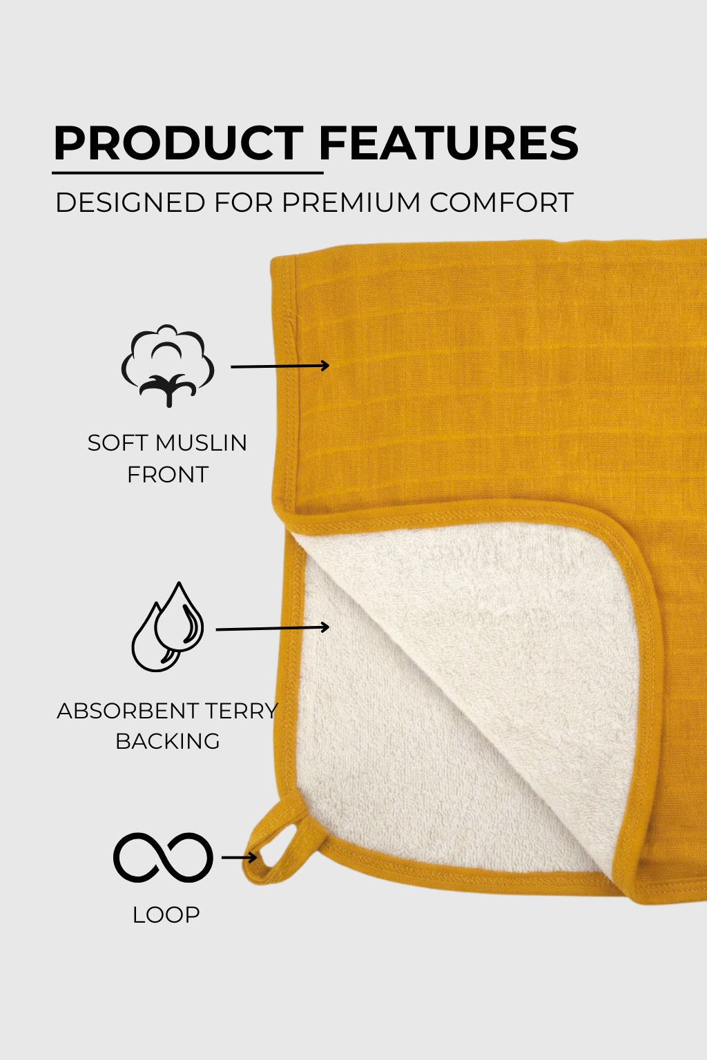 Burp Cloth Pack Of 5 - FB-08462