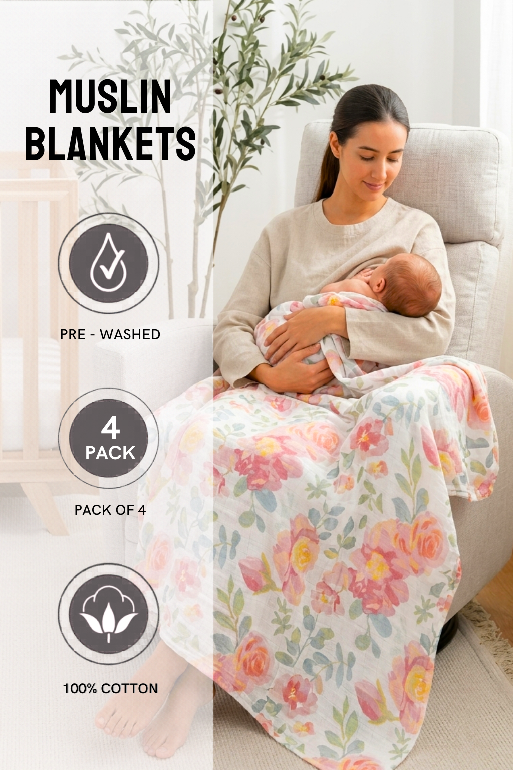 Swaddle Blanket Pack Of 2 - FB-07054