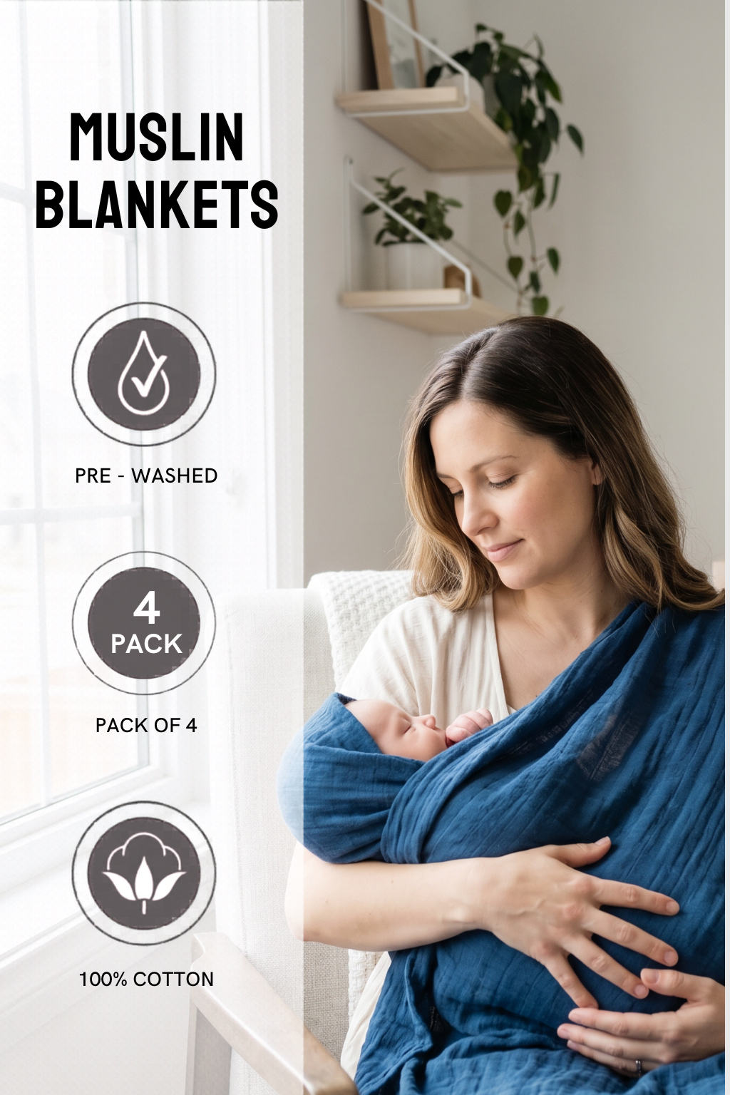 Swaddle Blanket Pack Of 4 - FB-07125