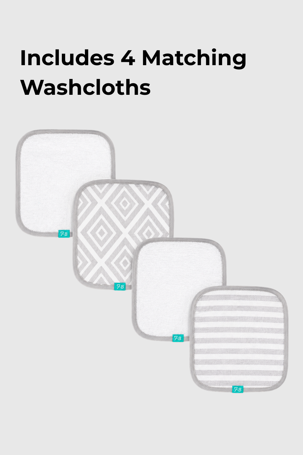 Terry Hooded Towel With 4 Wash Cloths - FB-07519