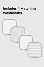 Terry Hooded Towel With 4 Wash Cloths - FB-07519