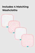 Terry Hooded Towel With 4 Wash Cloths - FB-07511