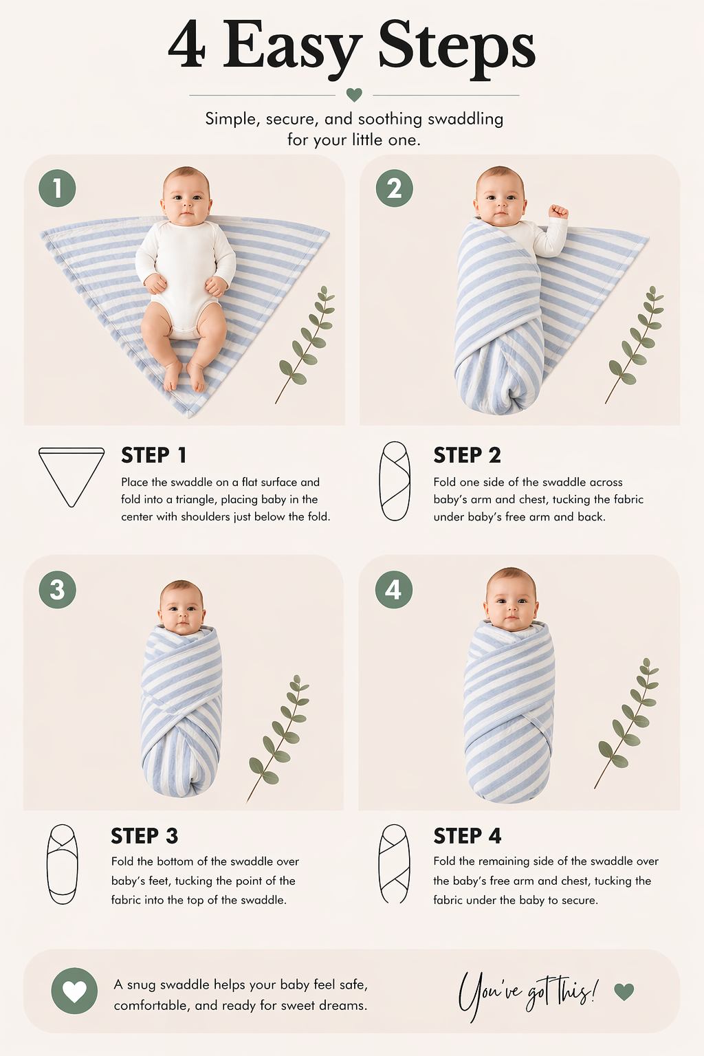 Swaddle Blanket Pack Of 4 - FB-07050
