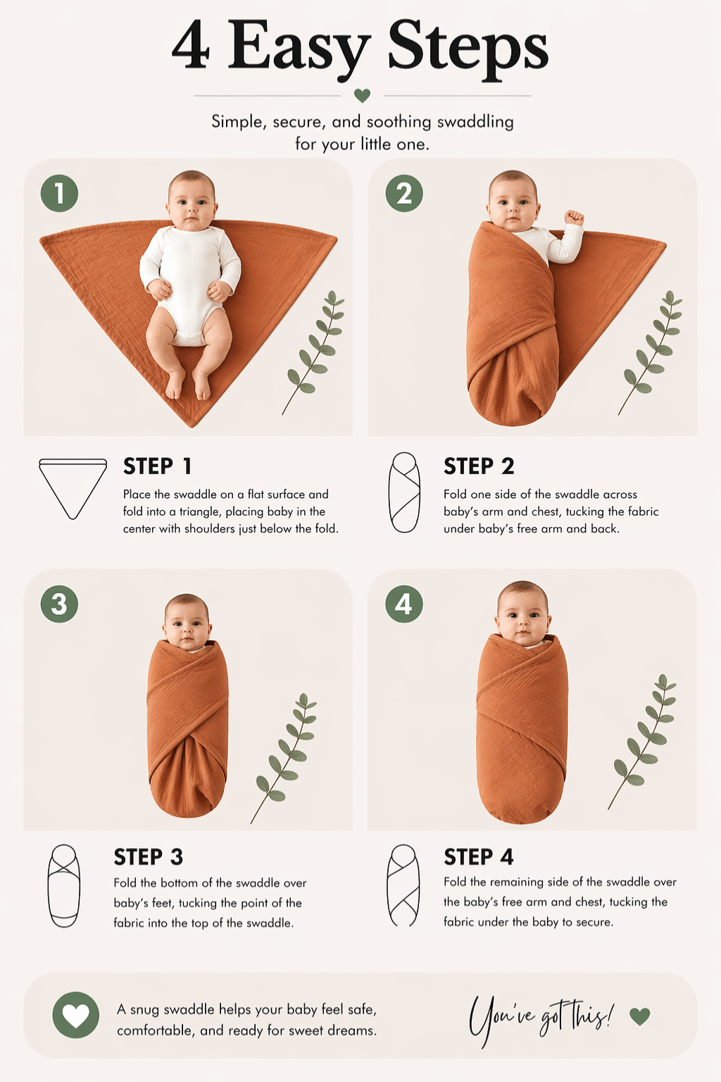 Swaddle Blanket Pack Of 4 - FB-07127