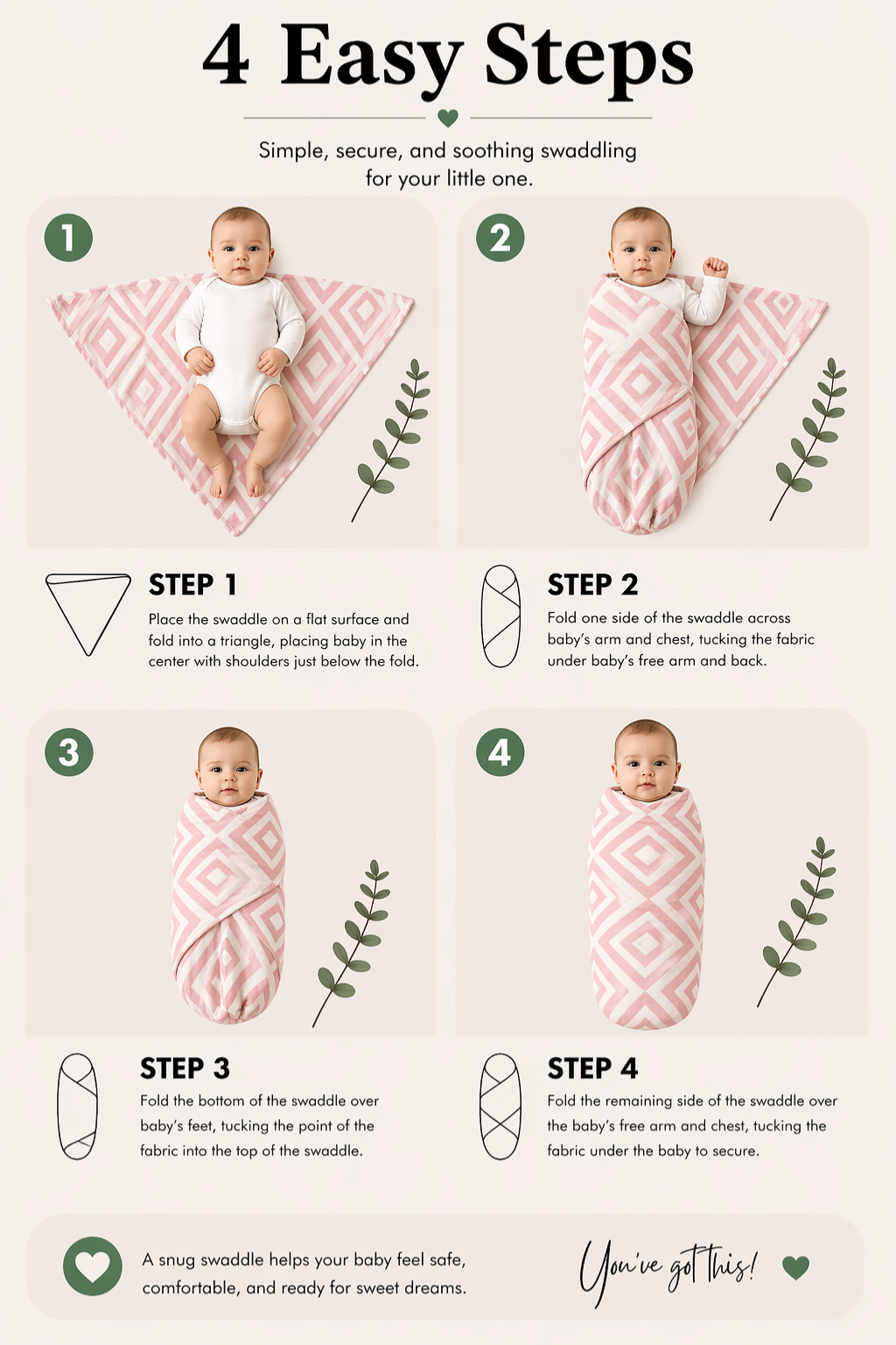 Swaddle Blanket Pack Of 4 - FB-07051